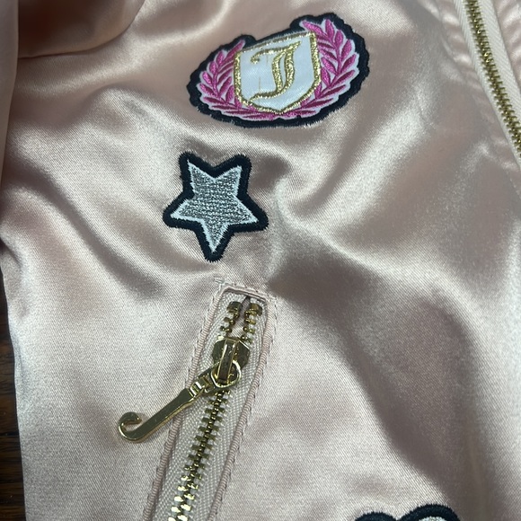 JUICY COUTURE | blush satin bomber jacket - Picture 2 of 4